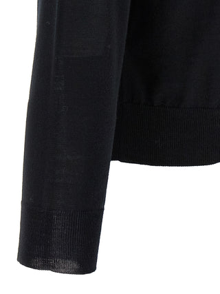 Black Virgin Wool Cardigan