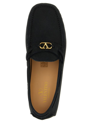 Black Calfskin Slip-On Loafers