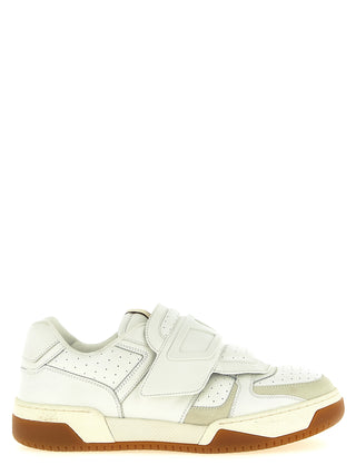 White Leather Athletic Sneakers