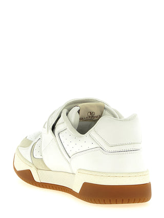 White Leather Athletic Sneakers