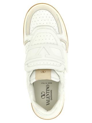 White Leather Athletic Sneakers