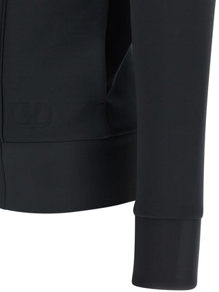 Sudadera negra de poliéster