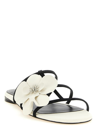 Bicolor Leather Slides