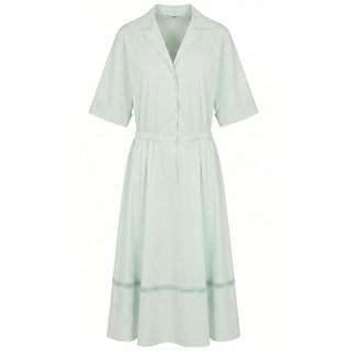 Vestido de algodón verde para mujer