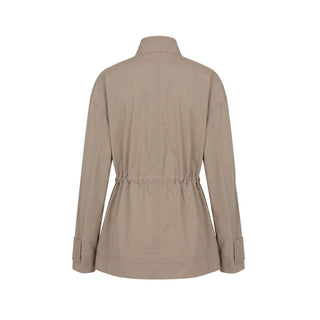 Chaqueta marrón de algodón para mujer