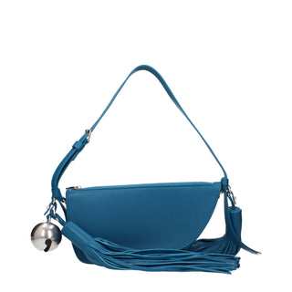 Blue Leather Shoulder Bag