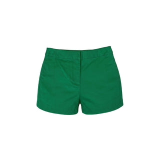 Green Cotton Womens Shorts