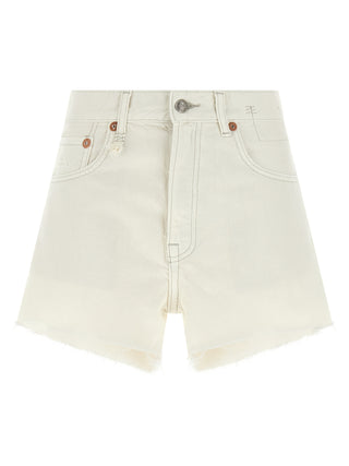 White Cotton Bermuda Shorts