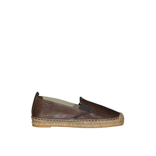Brown Leather Espadrilles