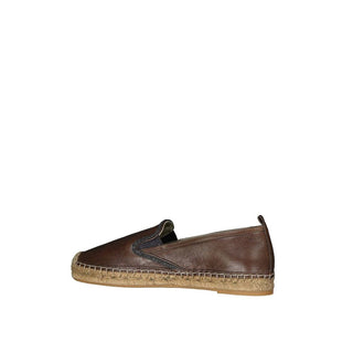 Brown Leather Espadrilles