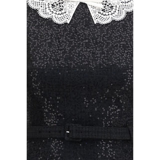 Black Polyester Casual Dress