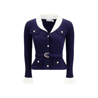 Blue Polyamide Cardigan