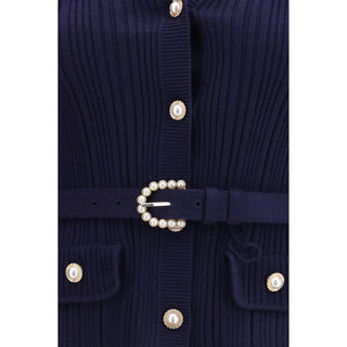 Blue Polyamide Cardigan