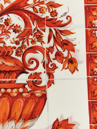 Orange Silk Umbrella