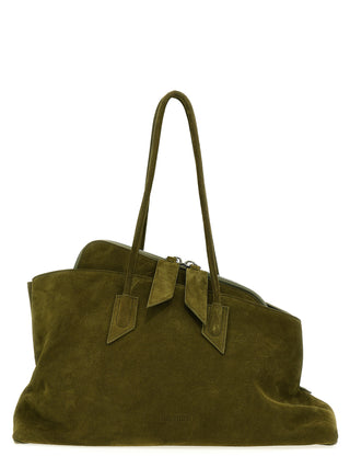 Bicolor Calfskin Shoulder Bag