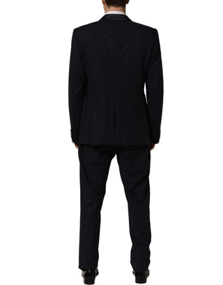 Dark Blue Single Breasted 2 Piece Men Suit