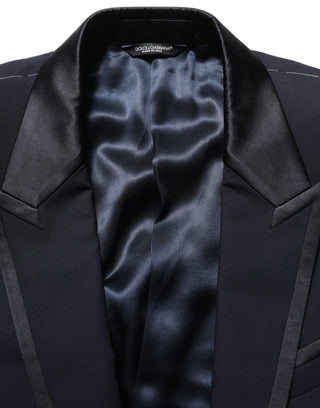Dark Blue Single Breasted 2 Piece Men Suit