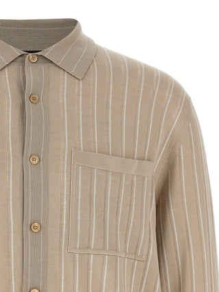 Blusa beige de algodón