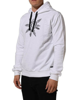 White Sacred Heart Hooded Sweatshirt Sweater