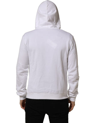 White Sacred Heart Hooded Sweatshirt Sweater