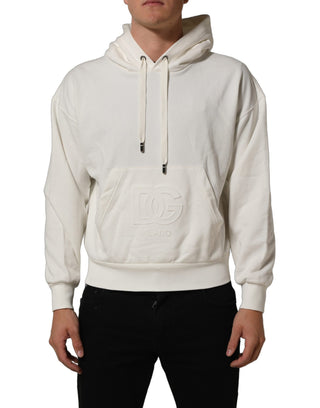 White Logo Hooded PulloverSweatshirt Sweater