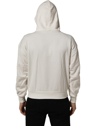 White Logo Hooded PulloverSweatshirt Sweater