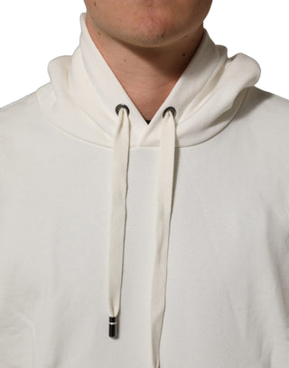 White Logo Hooded PulloverSweatshirt Sweater