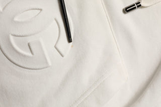 White Logo Hooded PulloverSweatshirt Sweater