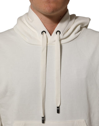 Sudadera blanca con capucha y logo