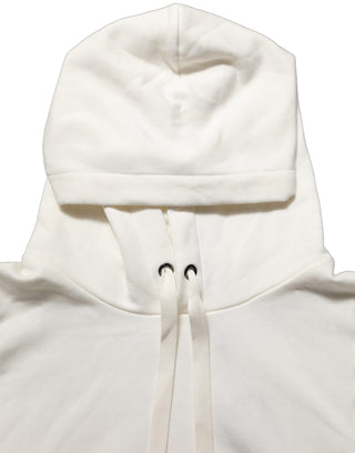 Sudadera blanca con capucha y logo