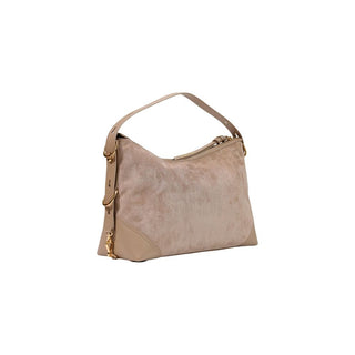 Beige Polyester Handbag