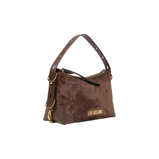 Brown Polyester Handbag