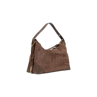 Brown Polyester Handbag