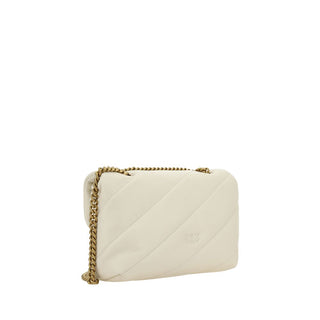 White Calf Leather Bos Taurus Shoulder Bag