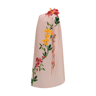 Multicolor Linen Cocktail Dress