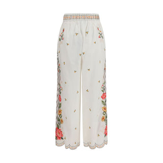 Pantalones casuales de lino multicolor