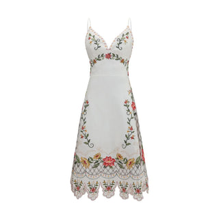 Multicolor Linen Casual Dress