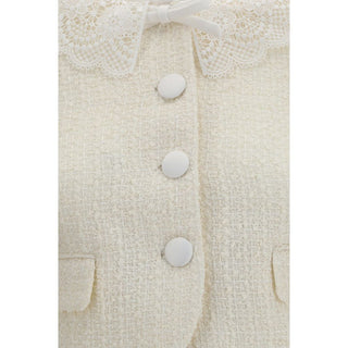 Beige Polyester Full-Length Jacket