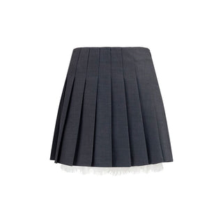 Gray Polyamide Mini Skirt
