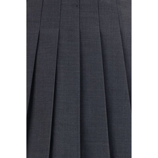 Gray Polyamide Mini Skirt