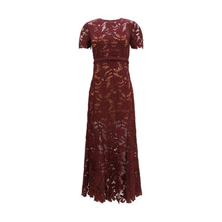 Bordeaux Polyester Cocktail Dress