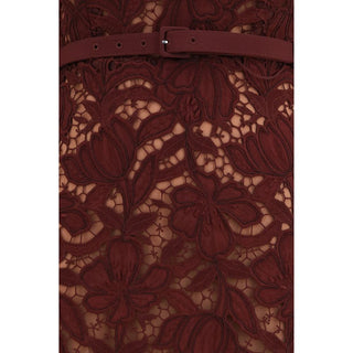 Bordeaux Polyester Cocktail Dress