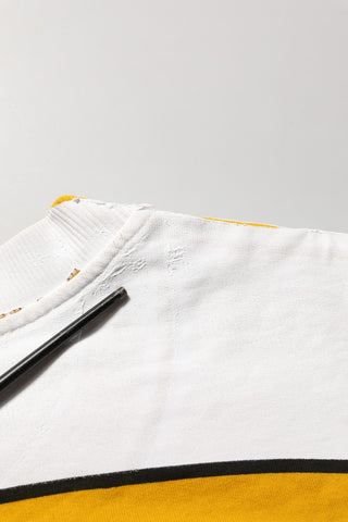 Yellow Crew Neck Jersey Sweatshirt Sweater
