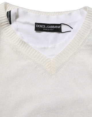 White Flax CrewNeck Layered Pullover Sweater