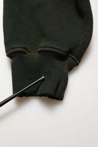 Black Cotton Crew Neck Men Sweatshirt Sweater