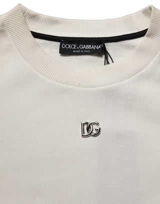 White DG Logo Crew Neck Sweatshirt Sweater