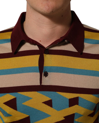 Multicolor Knitted Cashmere Pullover Sweater