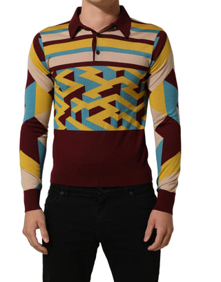 Multicolor Knitted Cashmere Pullover Sweater