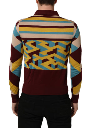 Multicolor Knitted Cashmere Pullover Sweater