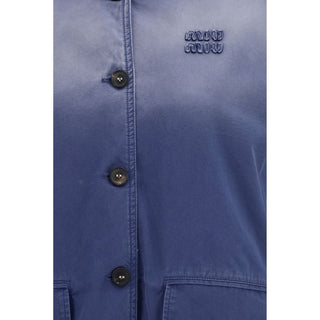 Bomber azul de algodón